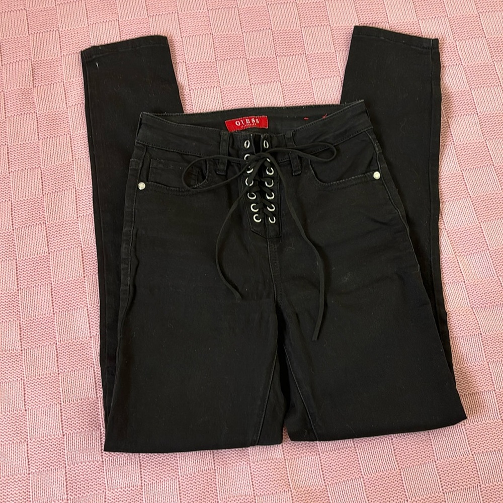 Guess lace up skinny jeans